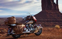 Download Our Breathtaking Monument Valley Motorcycle Wallpaper