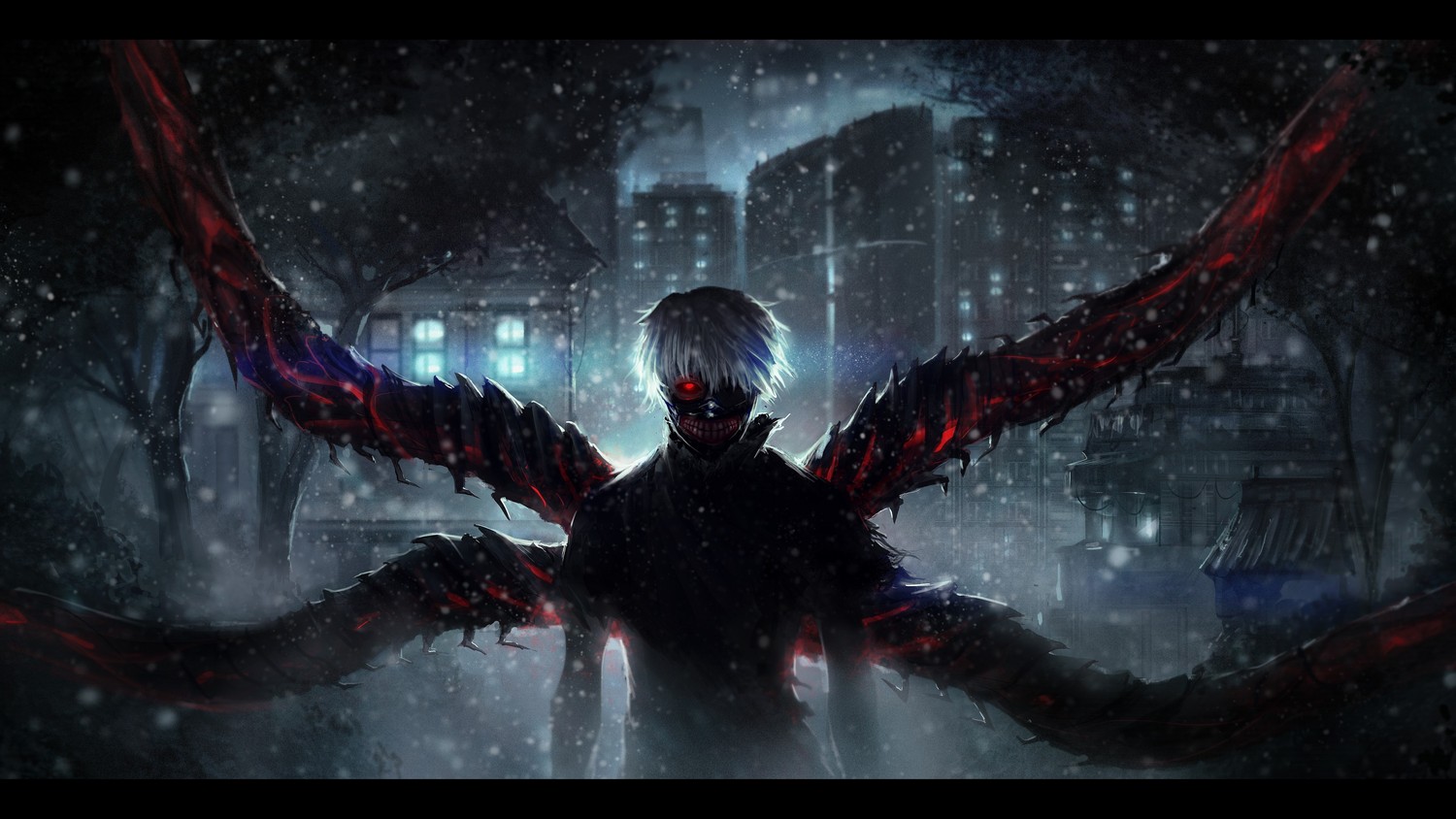 Impresionante fondo de pantalla de Tokyo Ghoul con Ken Kaneki