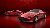 Descargar Fondo de Pantalla Aston Martin DBS GT Zagato en Rojo Supernova