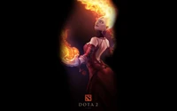 Mur d'Écran Dota 2 Lina : Enflammez Votre Écran avec Élégance