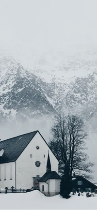 Descarga El Hermoso Fondo de Montaña y Edificio Nevado