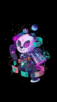 Explora Nuestro Fondo de Pantalla del Panda DJ Vibrante