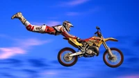 High-Definition Motocross Stunt Performer Wallpaper