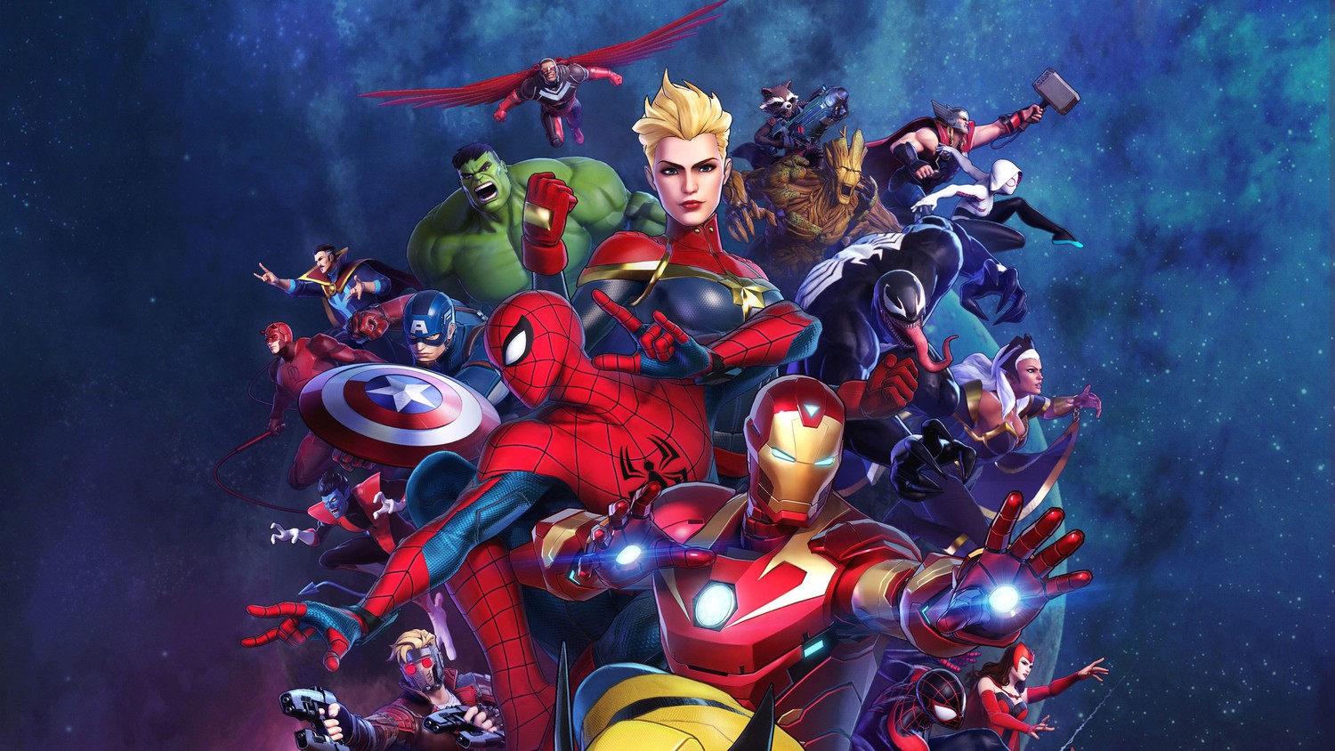 Marvel Ultimate Alliance 3 Wallpaper Featuring Your Favorite Heroes