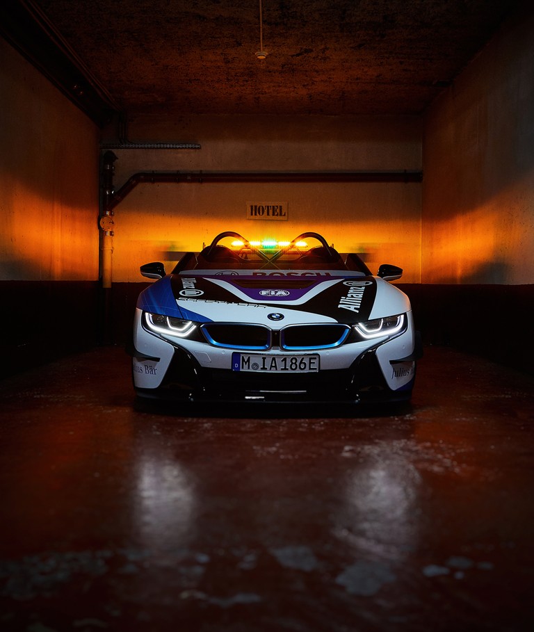 Boost Your Screen with BMW i8 Roadster Formula E Racing Car Wallpaper