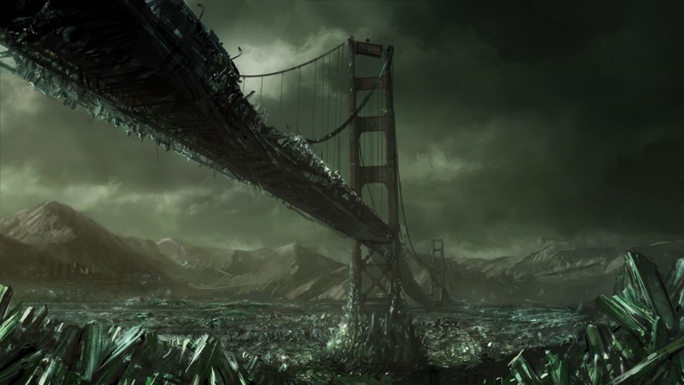 Explore the Stunning Apocalyptic Bridge Wallpaper