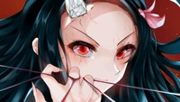 Fondo de pantalla de Nezuko Kamado de Demon Slayer: Kimetsu no Yaiba