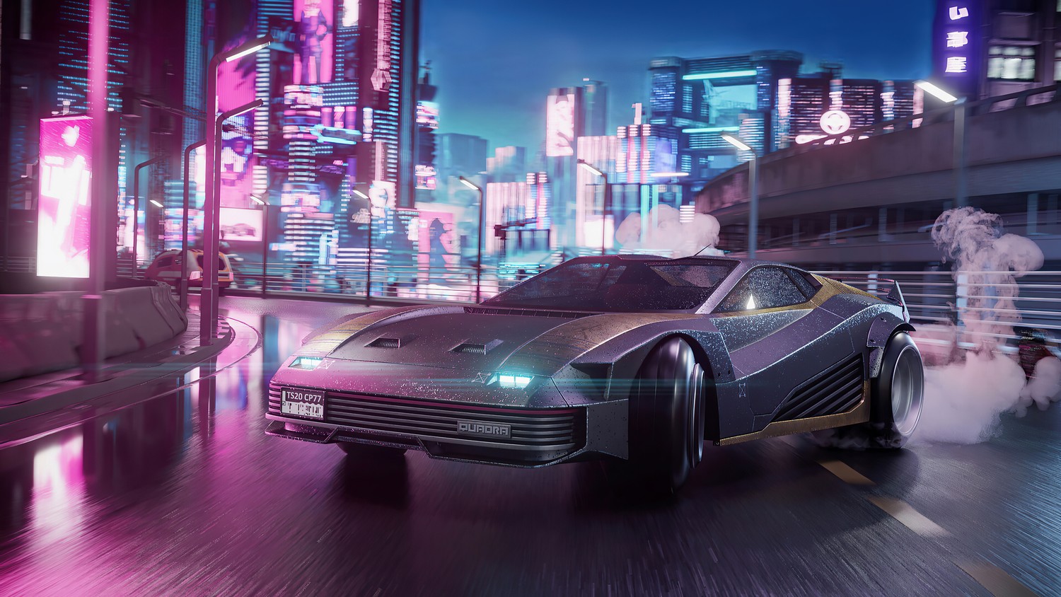 Fond d'Écran Quadra Turbo R de Cyberpunk 2077