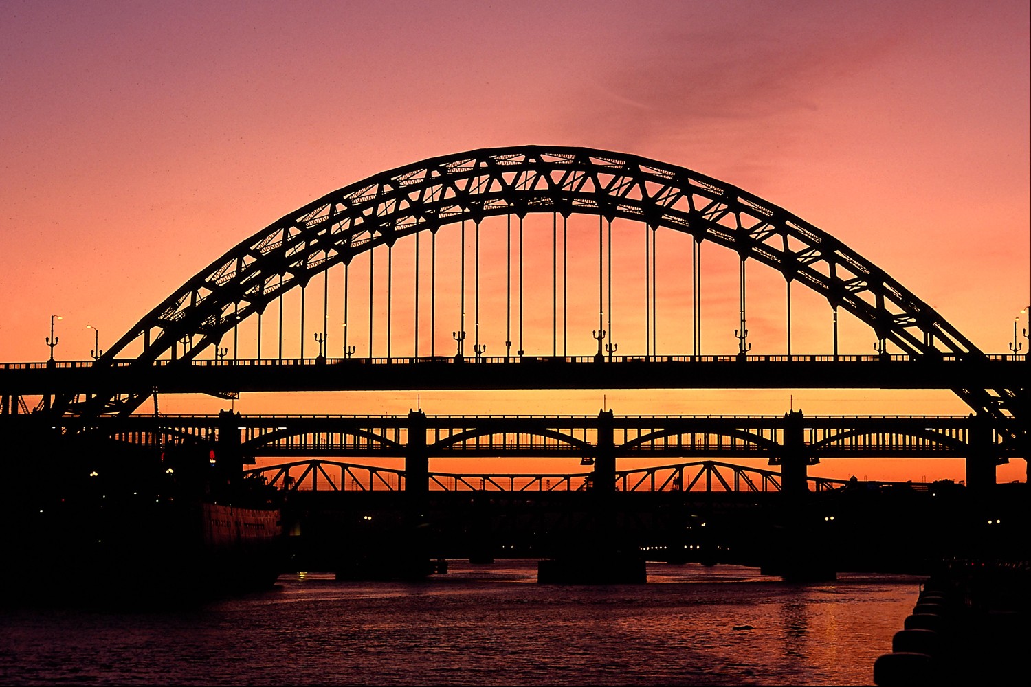 Gorgeous Sunset Over the Tyne Bridges