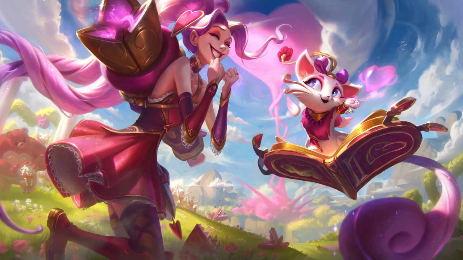 Download Heartseeker Jinx & Yuumi Splash Art Wallpaper