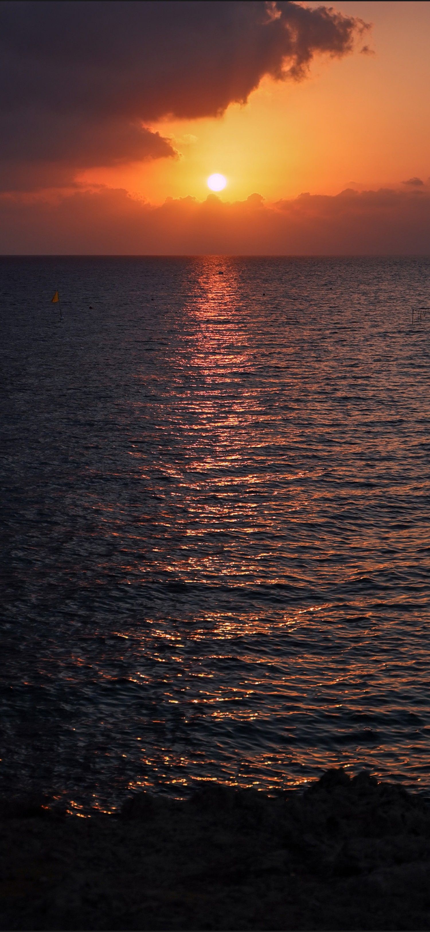 Breathtaking Sunset Over the Calm Sea