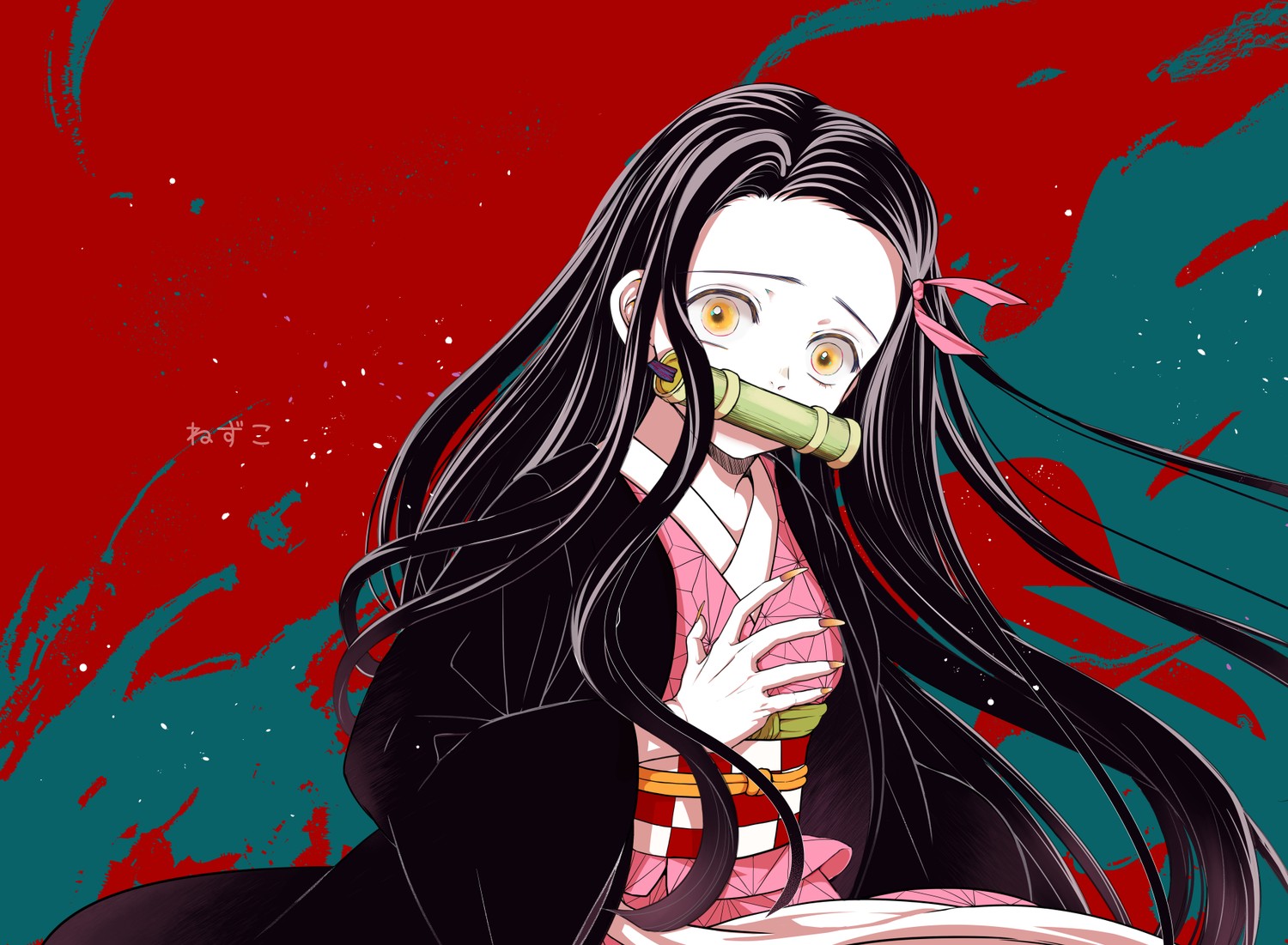 Stunning Nezuko Kamado Wallpaper from Demon Slayer