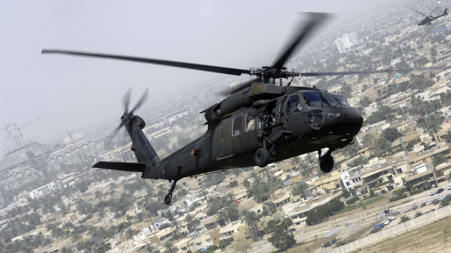 Black Hawk Helicopter in Flight Wallpaper