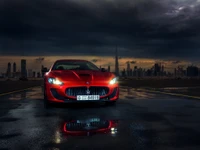 Maserati Quattroporte: Un Impresionante Fondo de Pantalla de Supercoche Rojo