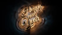 Celebra con Estilo con Nuestro Wallpaper de Tipografía 3D de Feliz Año Nuevo