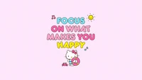 Adorable Hello Kitty Wallpaper: Focus on What Makes You Happy