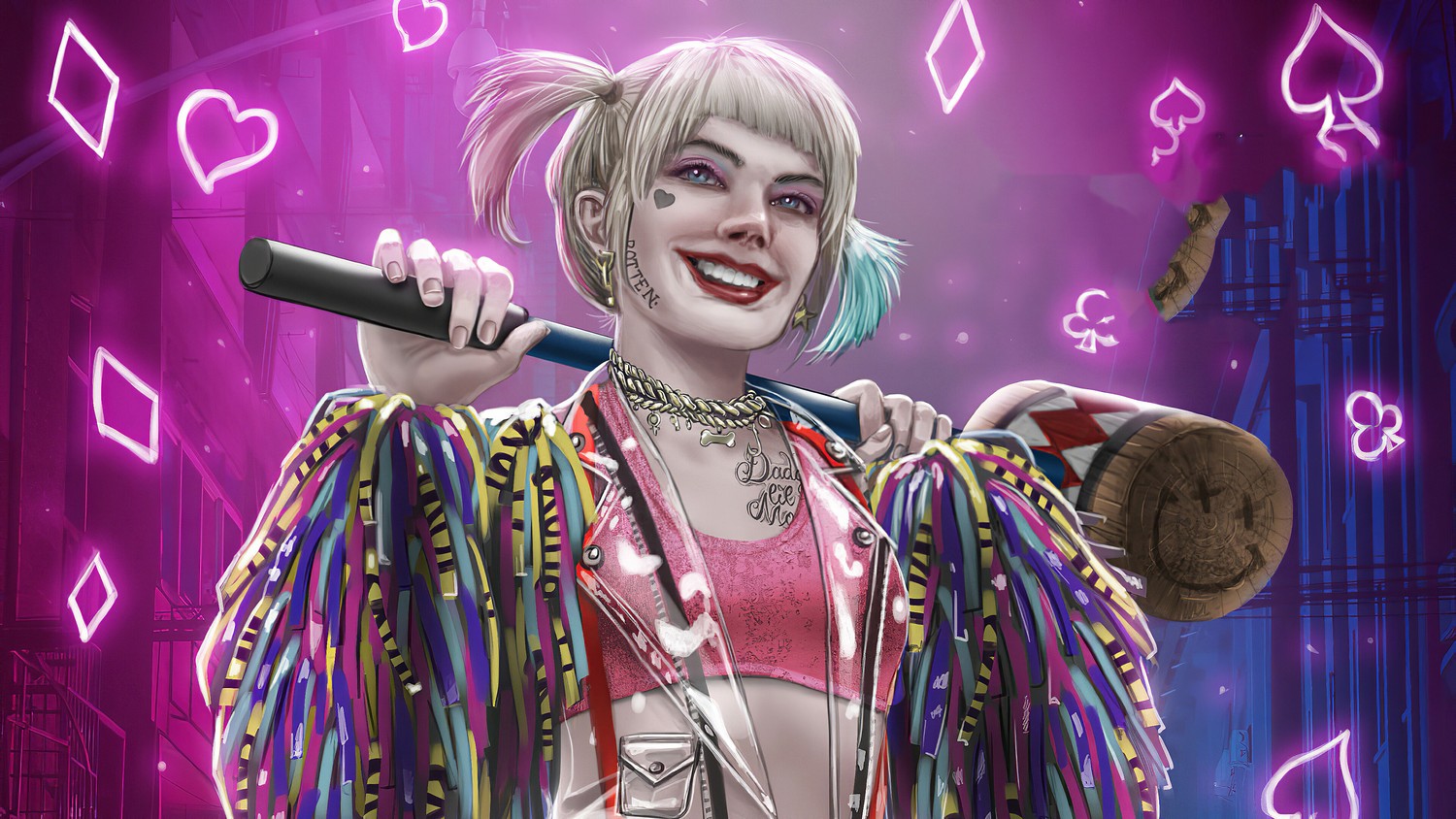 Vibrant Harley Quinn Wallpaper from Birds of Prey (2020)