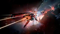 Stunning Eve Online Space Battle Wallpaper for Fans