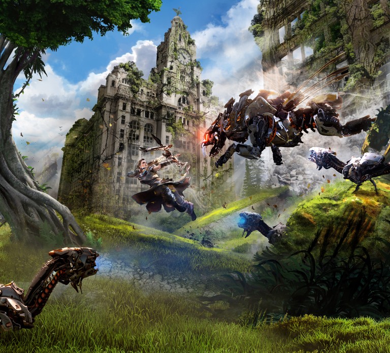 Explore the Jungle with Aloy: Stunning Wallpaper from Horizon Zero Dawn