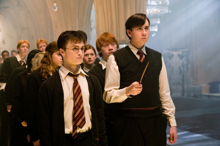 Captivating Wallpaper of Neville Longbottom and Friends from Harry Potter