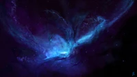 Explora la Belleza de Este Fondo de Nebulosa Morada