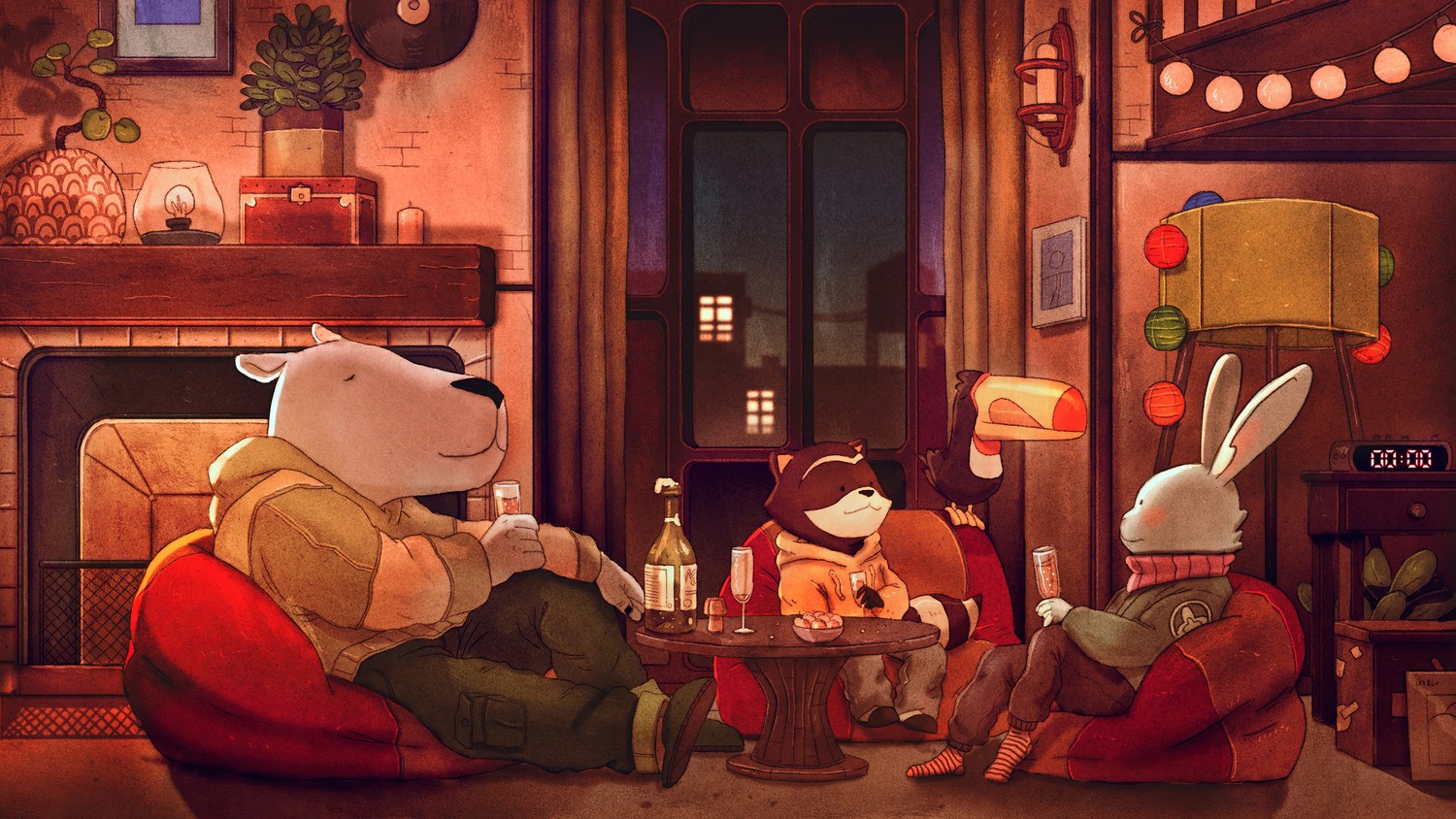 Explore This Cozy Digital Art Wallpaper