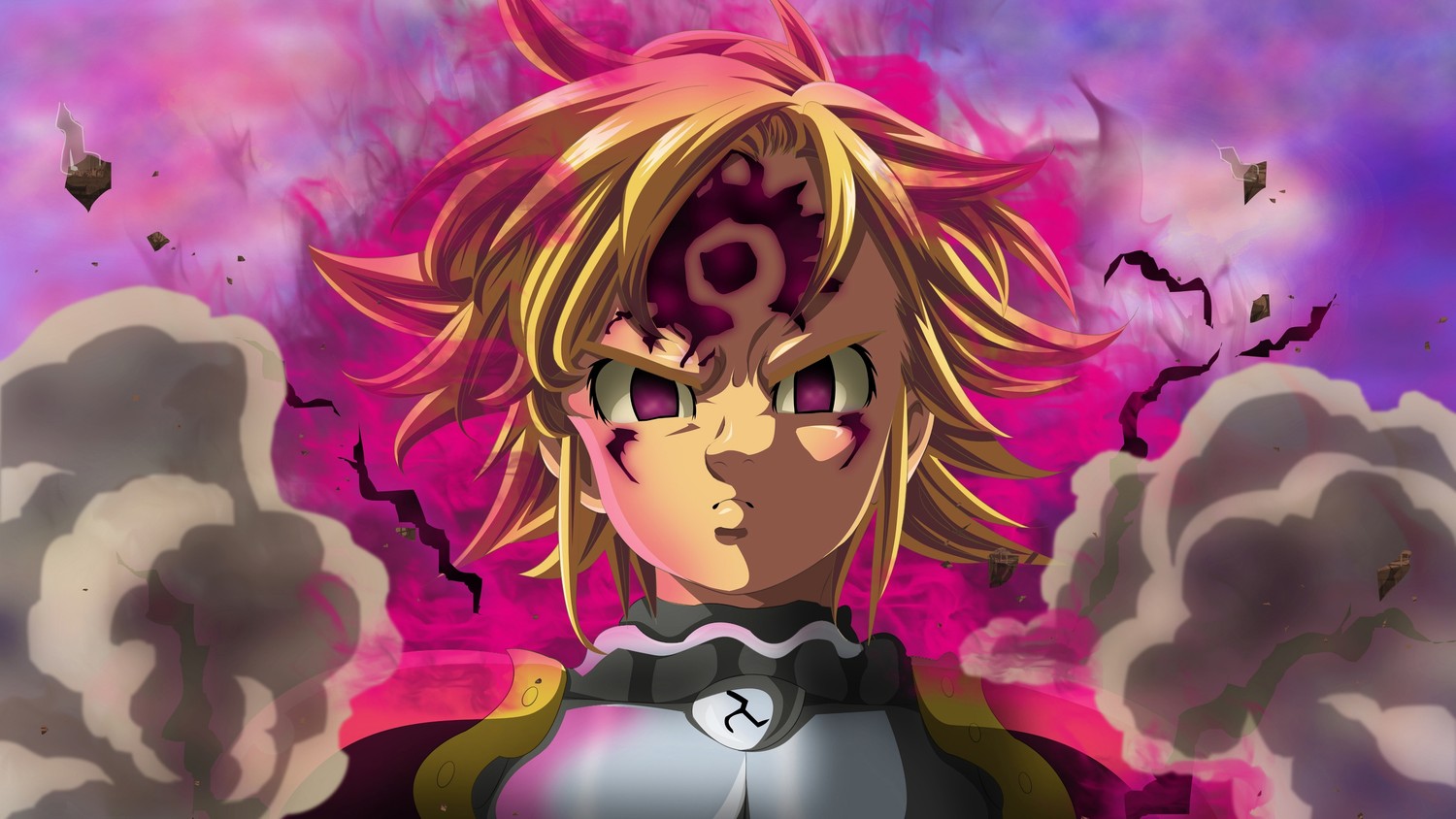 Download Stunning Meliodas in Assault Mode Wallpaper