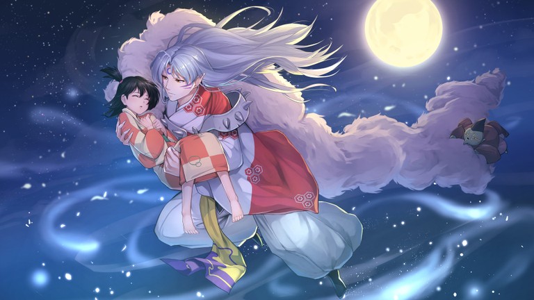 Explore Our Breathtaking Sesshomaru Night Wallpaper