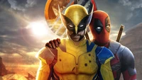 Téléchargez un fond d'écran éblouissant de Deadpool et Wolverine