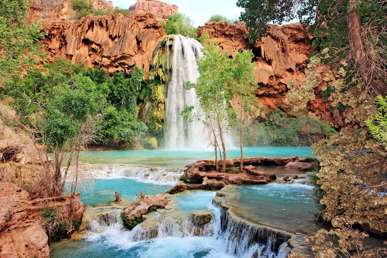 Experience Nature's Beauty: Supai Waterfall Wallpaper