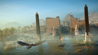 Explorez la Beauté d'Assassin's Creed : Fond d'Écran de l'Égypte Ancienne