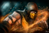 Explora el Épico Fondo de Pantalla de Scorpion de Mortal Kombat X