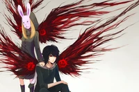 Explorez le fond d'écran énigmatique de Ken Kaneki de Tokyo Ghoul