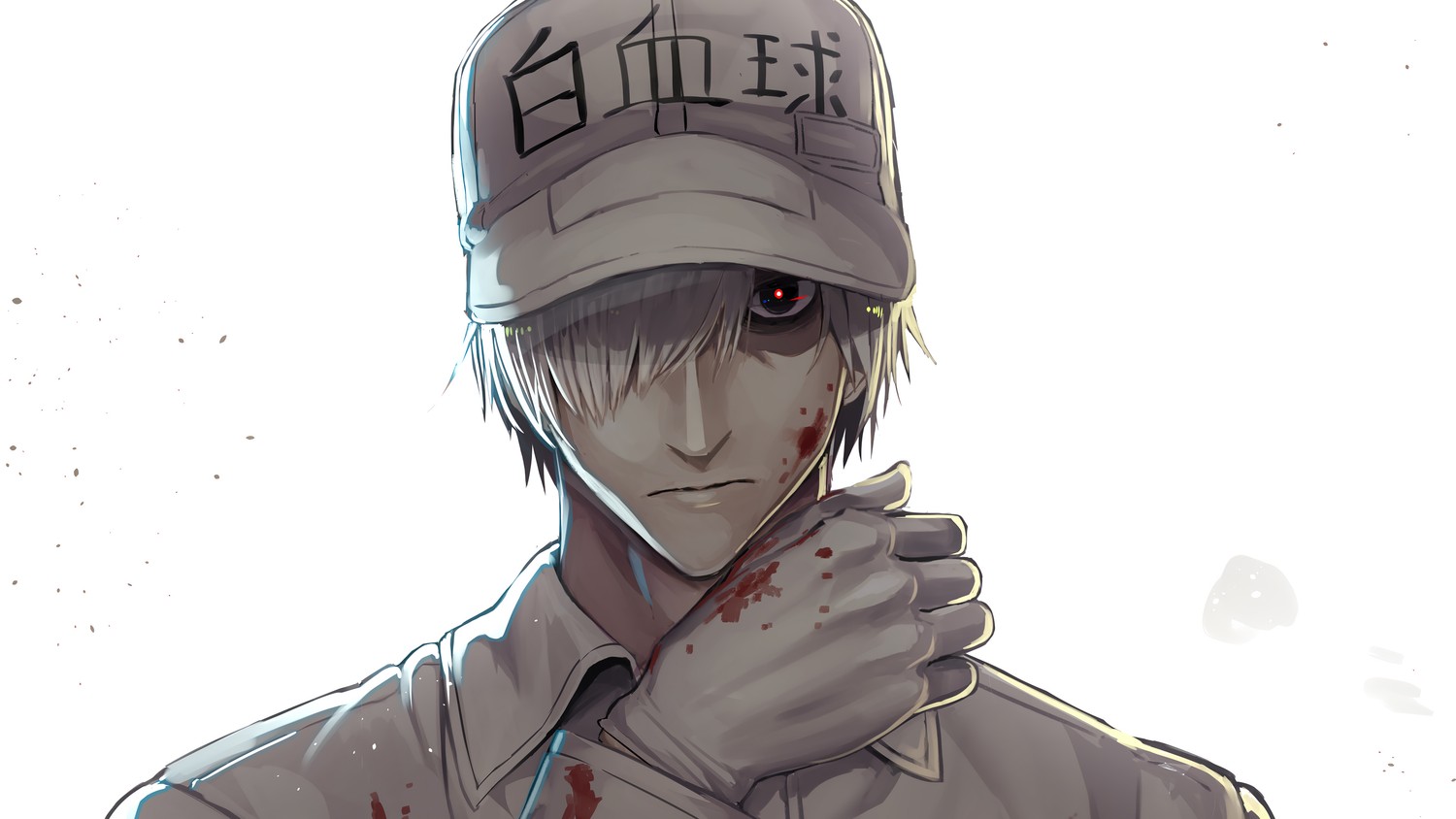 Stunning Hataraku Saibou Wallpaper Featuring the White Blood Cell