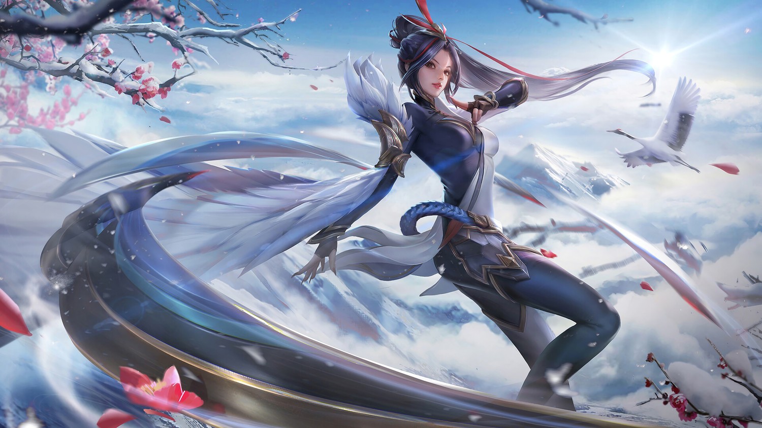 Beautiful Anime Fantasy Wallpaper Featuring a Dynamic Character