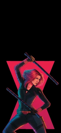 Fondo de Pantalla Vibrante de Viuda Negra con Natasha Romanoff