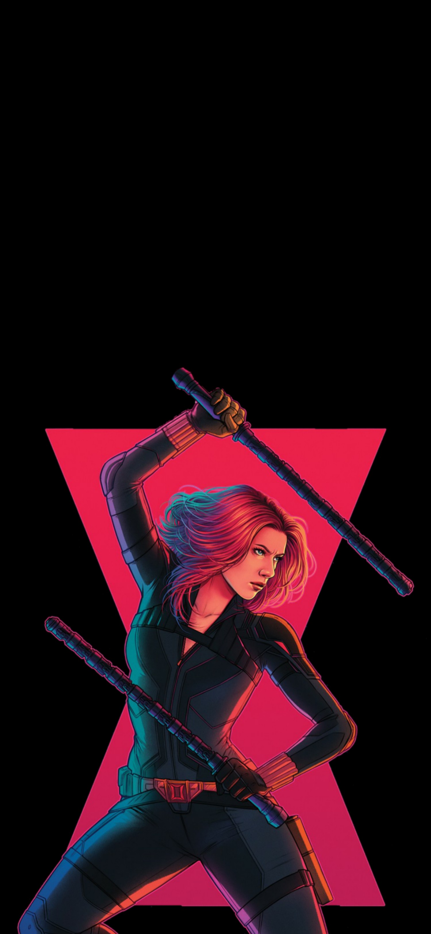 Vibrant Black Widow Wallpaper Featuring Natasha Romanoff