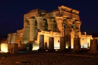 Explore the Ancient Egyptian Temple by the Nile at Night