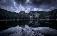 Magnifique Réflexion de Bear Lake dans le Parc National des Rocheuses