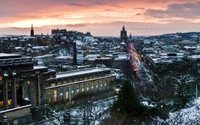 Impresionante Vista Invernal de Edimburgo