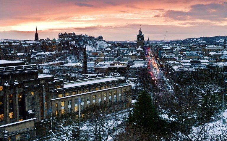 Breathtaking Winter View of Edinburgh