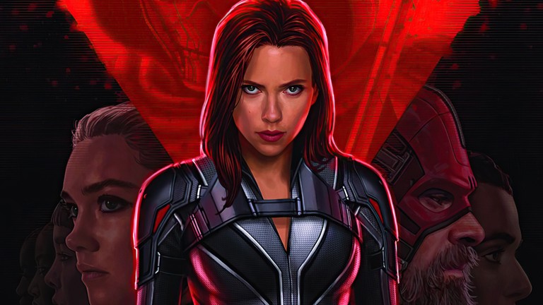 Black Widow 2020 Wallpaper Featuring Natasha Romanoff