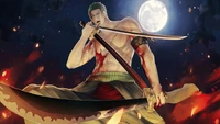 Fond d'Écran Épique de Roronoa Zoro de One Piece