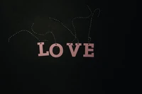 Beautiful Love Text Wallpaper on Dark Background