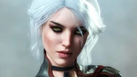 Fond d'Écran de Ciri: Un Portrait Captivant de The Witcher 3