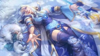 Superbe fond d'écran Rylai - Crystal Maiden de Dota 2