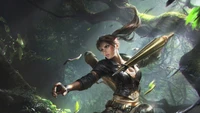 Explora la Jungla con Lara Croft - Fondo de Pantalla de Rise of the Tomb Raider