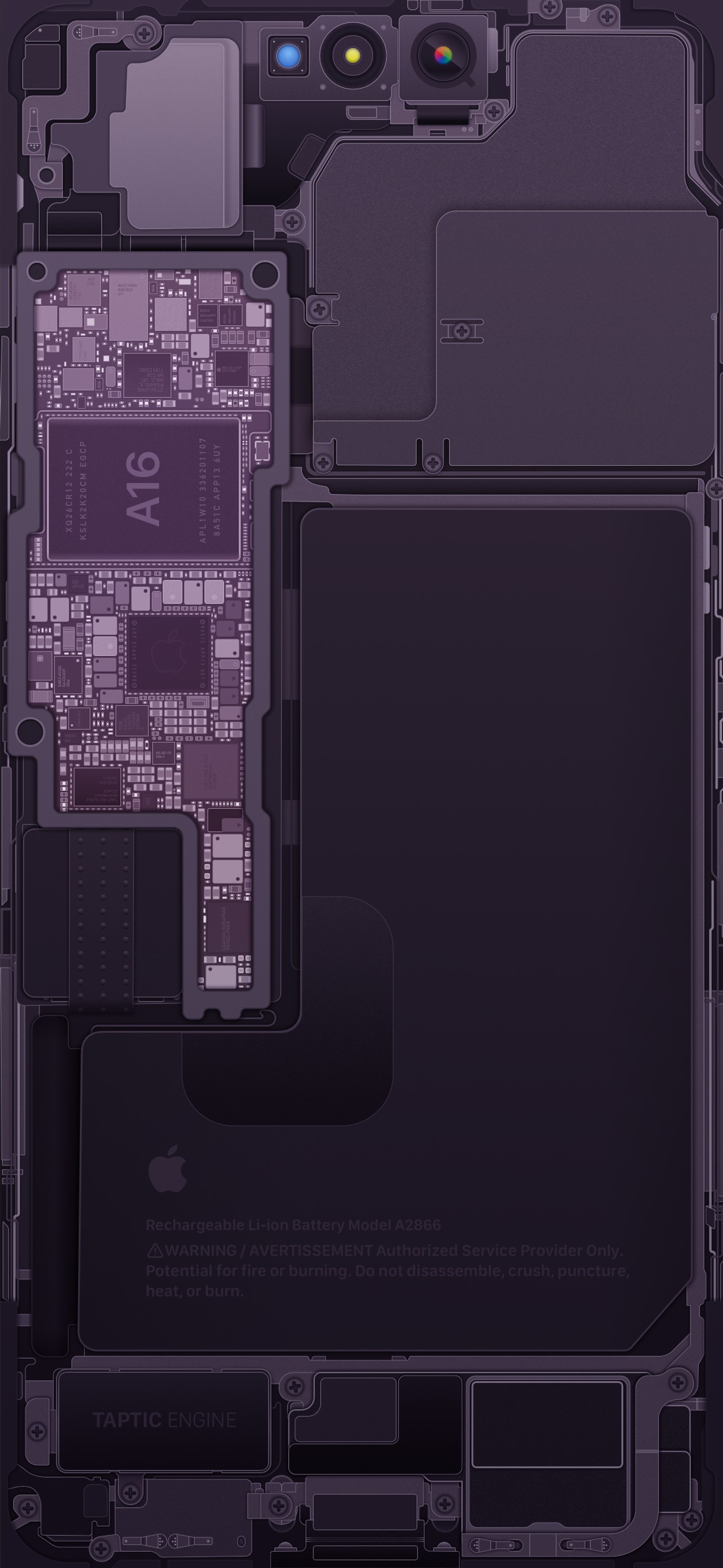 Stunning iPhone 14 Pro Schematic Wallpaper