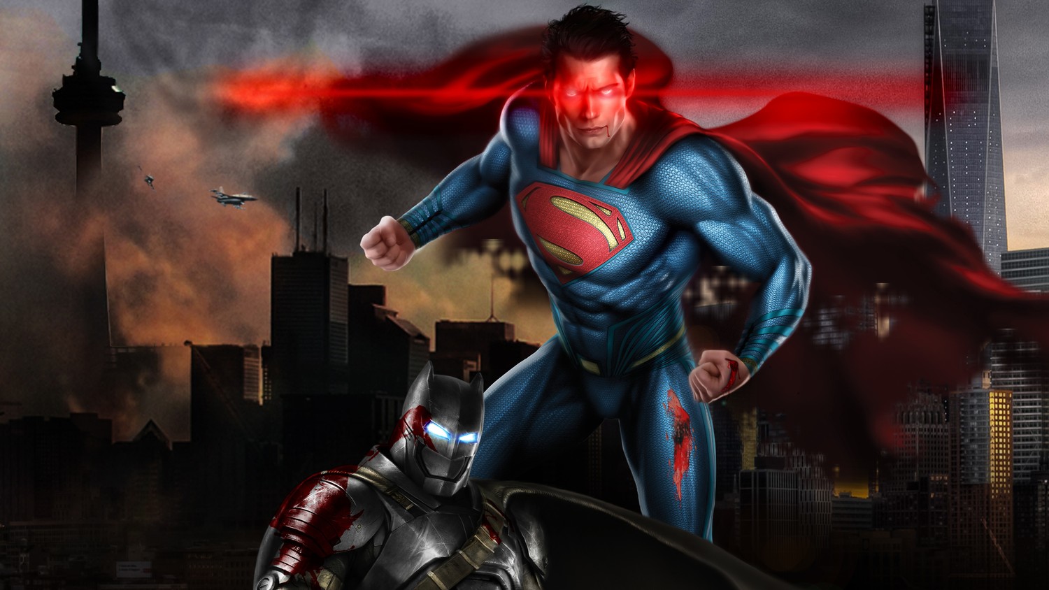 Download Incredible Batman v Superman Art Wallpaper