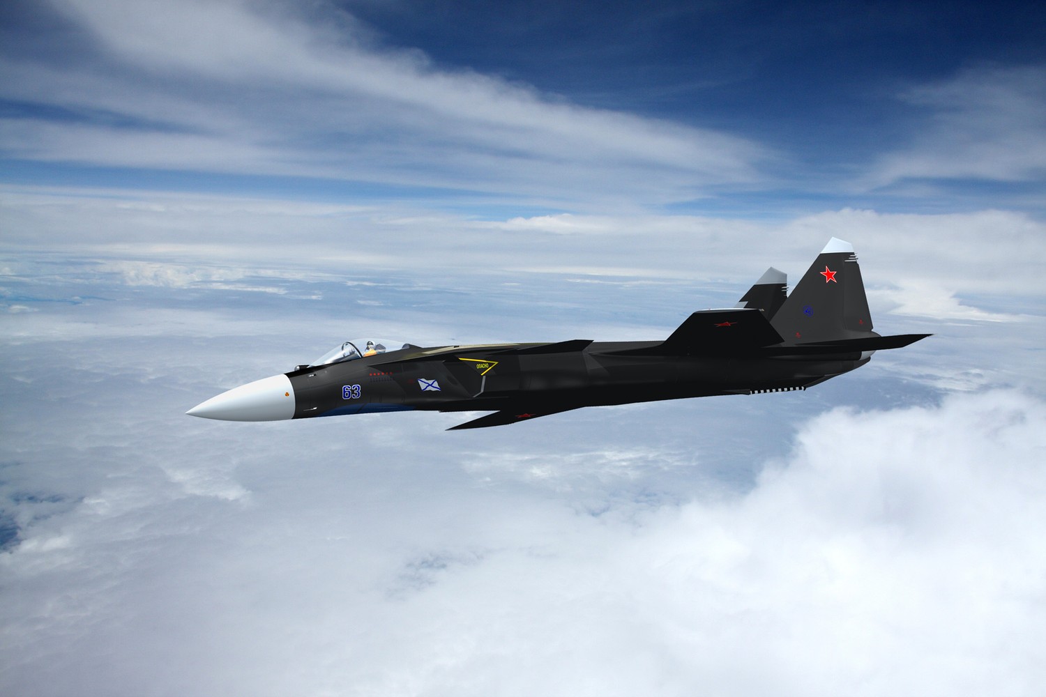 High-Quality Sukhoi Su-47 Aircraft Wallpaper